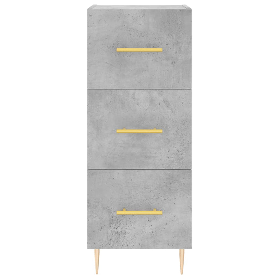 Dressoir 34,5X34X90 Cm Bewerkt Hout Betongrijs