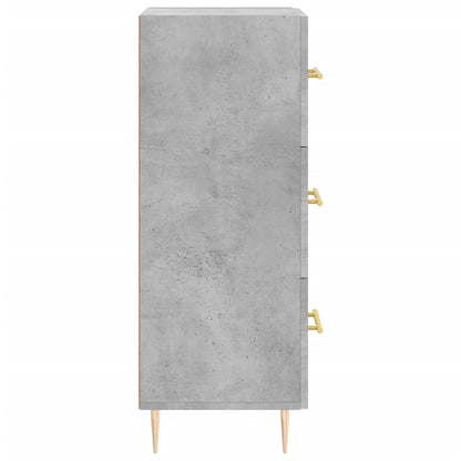 Dressoir 34,5X34X90 Cm Bewerkt Hout Betongrijs
