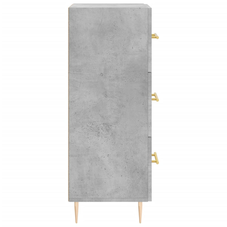 Dressoir 34,5X34X90 Cm Bewerkt Hout Betongrijs