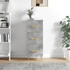 Sideboard 34.5x34x90 cm treated wood concrete grey