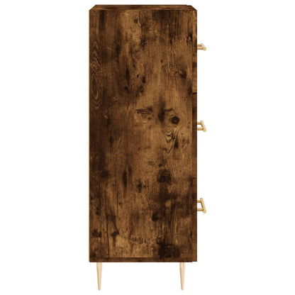 Dressoir 34,5X34X90 Cm Bewerkt Hout Gerookt Eiken