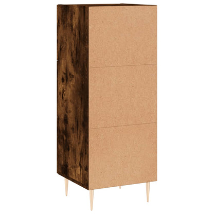 Dressoir 34,5X34X90 Cm Bewerkt Hout Gerookt Eiken