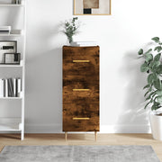 Sideboard 34.5x34x90 cm treated wood smoked oak