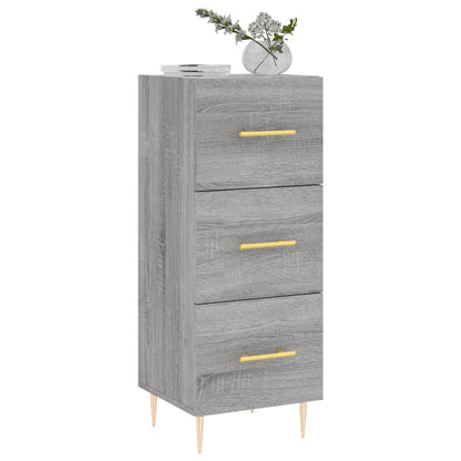 Dressoir 34,5X34X90 Cm Bewerkt Hout Grijs Sonoma Eikenkleurig