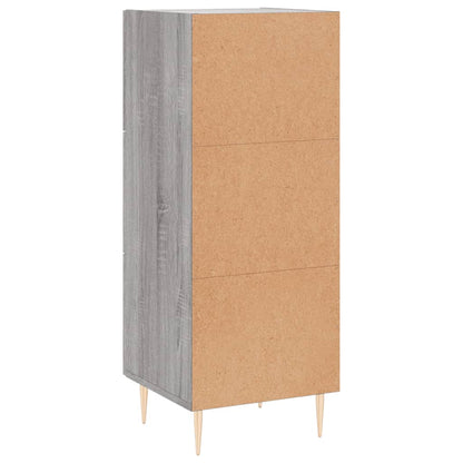 Dressoir 34,5X34X90 Cm Bewerkt Hout Grijs Sonoma Eikenkleurig