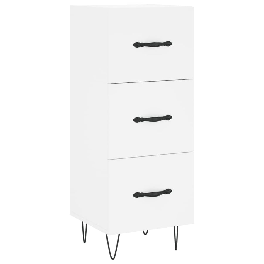 Dressoir 34,5X34X90 Cm Bewerkt Hout Wit