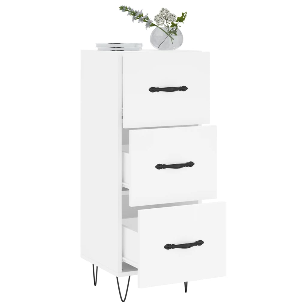 Dressoir 34,5X34X90 Cm Bewerkt Hout Wit