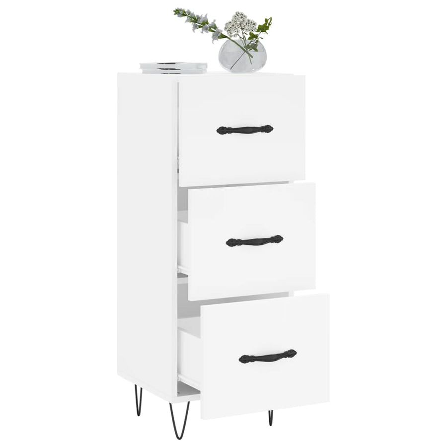 Dressoir 34,5X34X90 Cm Bewerkt Hout Wit