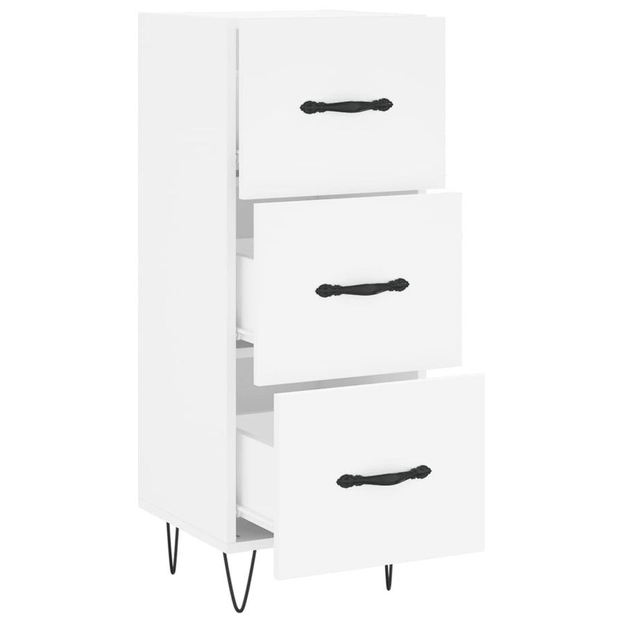 Dressoir 34,5X34X90 Cm Bewerkt Hout Wit