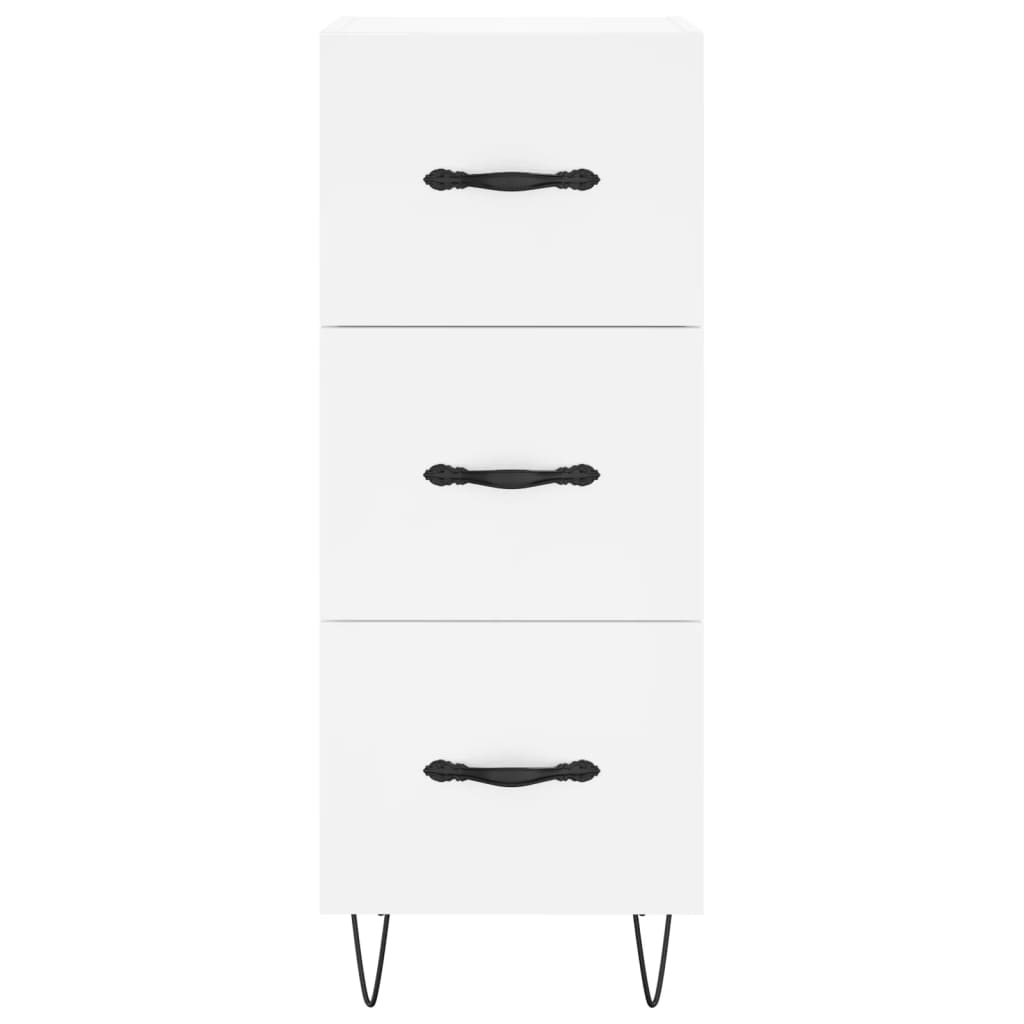 Dressoir 34,5X34X90 Cm Bewerkt Hout Wit