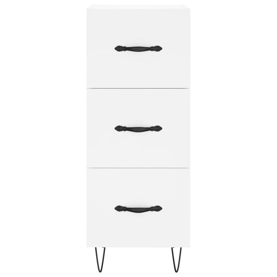 Dressoir 34,5X34X90 Cm Bewerkt Hout Wit