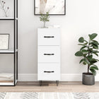 Dressoir 34,5x34x90 cm bewerkt hout wit wandmontage