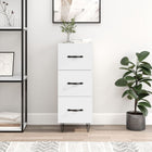 Sideboard 34.5x34x90 cm engineered wood high gloss white