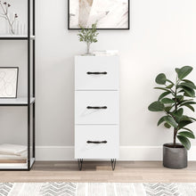 Dressoir 34,5X34X90 Cm Bewerkt Hout Hoogglans Wit