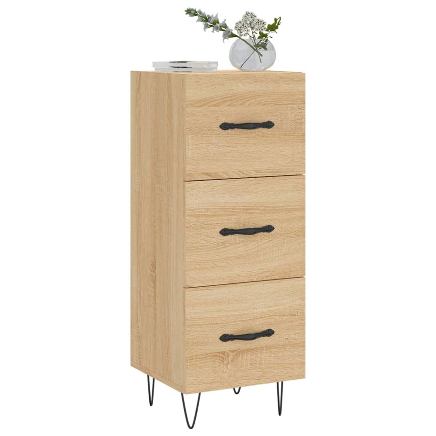 Dressoir 34,5X34X90 Cm Bewerkt Hout Sonoma Eiken