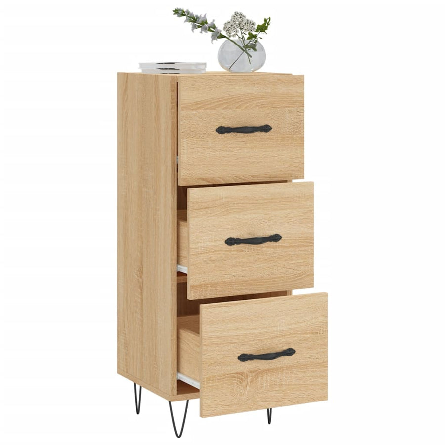 Dressoir 34,5X34X90 Cm Bewerkt Hout Sonoma Eiken