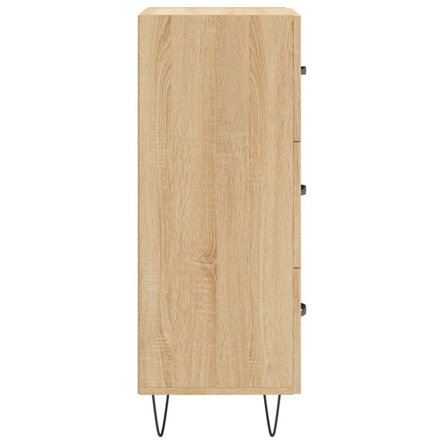 Dressoir 34,5X34X90 Cm Bewerkt Hout Sonoma Eiken