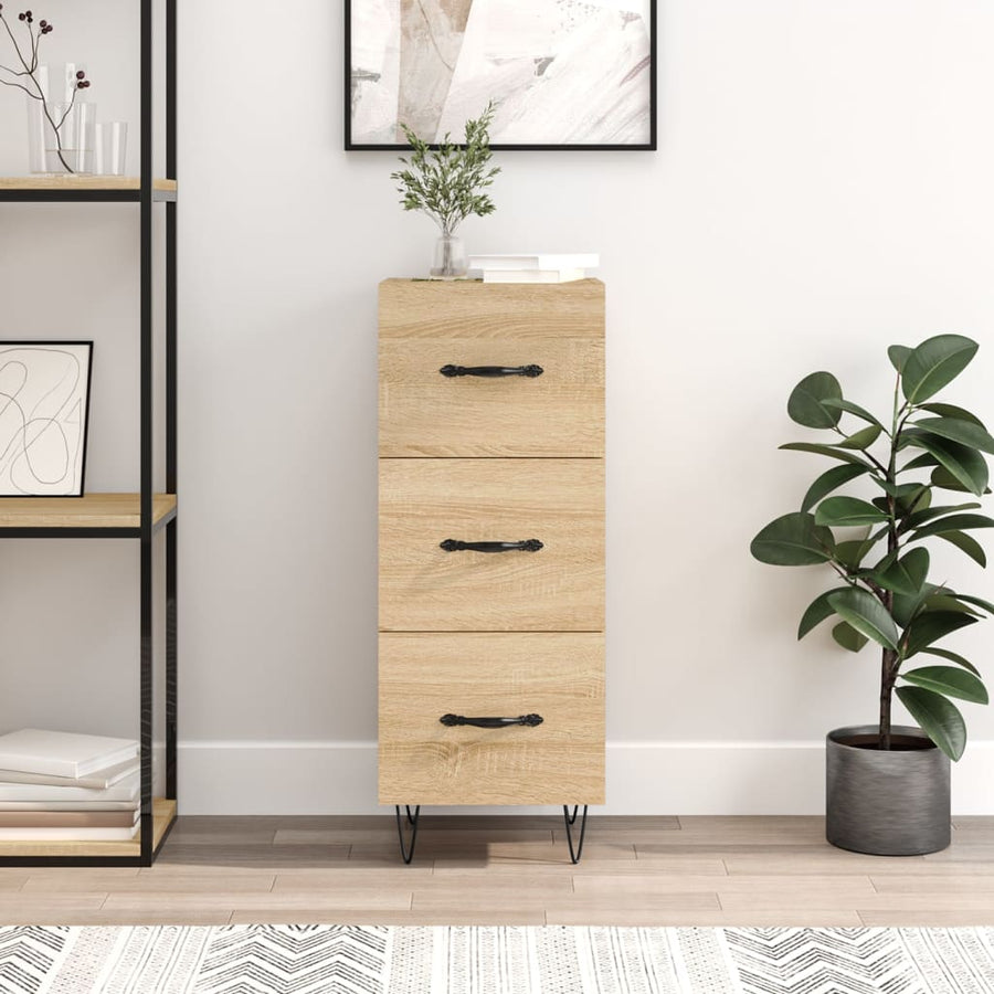 Dressoir 34,5X34X90 Cm Bewerkt Hout Sonoma Eiken
