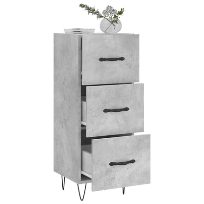 Dressoir 34,5X34X90 Cm Bewerkt Hout Betongrijs