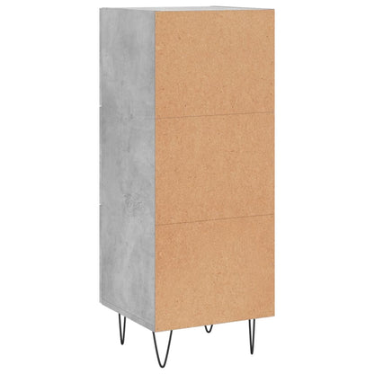 Dressoir 34,5X34X90 Cm Bewerkt Hout Betongrijs