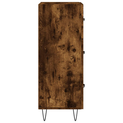 Dressoir 34,5X34X90 Cm Bewerkt Hout Gerookt Eiken