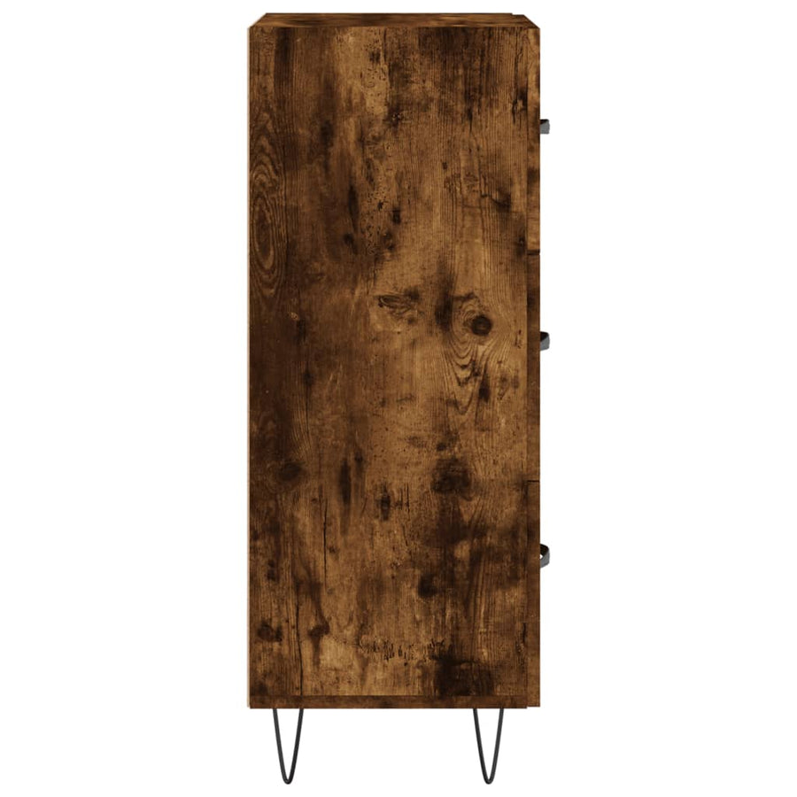 Dressoir 34,5X34X90 Cm Bewerkt Hout Gerookt Eiken