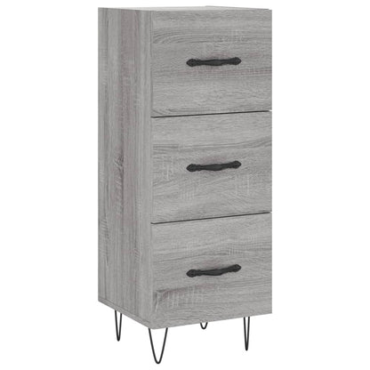 Dressoir 34,5X34X90 Cm Bewerkt Hout Grijs Sonoma Eikenkleurig