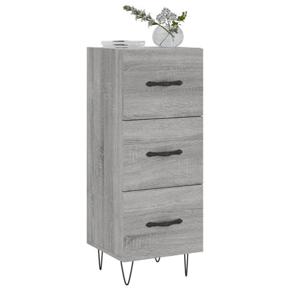 Dressoir 34,5X34X90 Cm Bewerkt Hout Grijs Sonoma Eikenkleurig