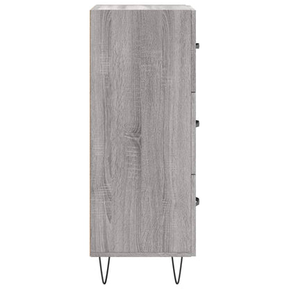 Dressoir 34,5X34X90 Cm Bewerkt Hout Grijs Sonoma Eikenkleurig