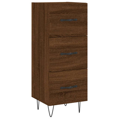 Dressoir 34,5X34X90 Cm Bewerkt Hout Bruin Eikenkleur