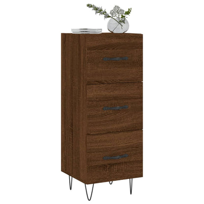 Dressoir 34,5X34X90 Cm Bewerkt Hout Bruin Eikenkleur