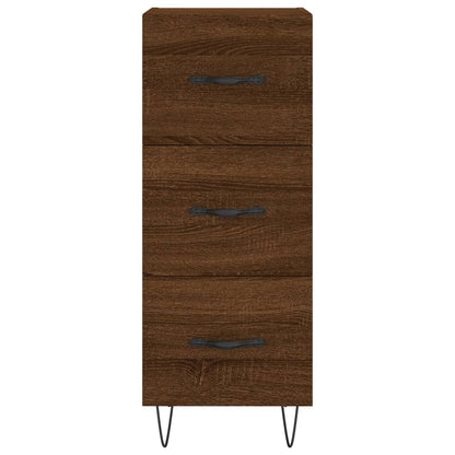 Dressoir 34,5X34X90 Cm Bewerkt Hout Bruin Eikenkleur