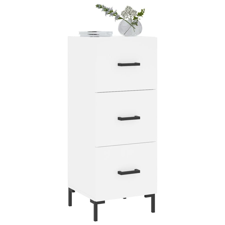 Dressoir 34,5X34X90 Cm Bewerkt Hout Wit