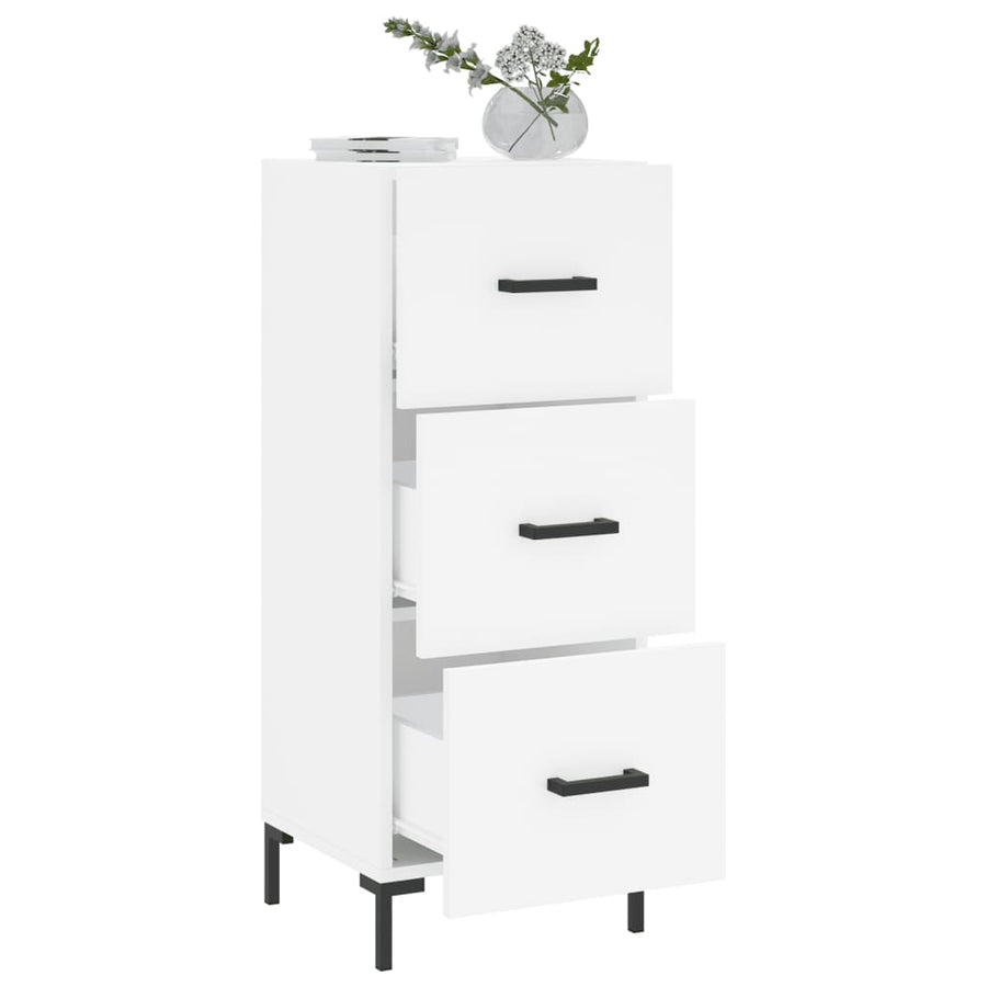 Dressoir 34,5X34X90 Cm Bewerkt Hout Wit