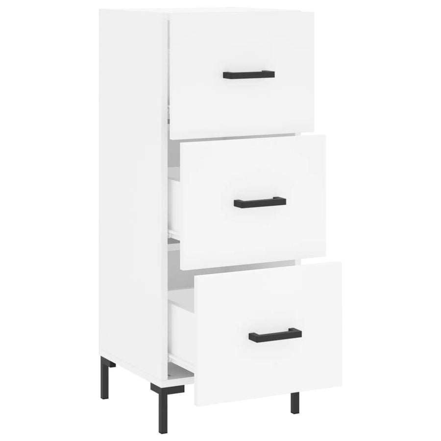 Dressoir 34,5X34X90 Cm Bewerkt Hout Wit