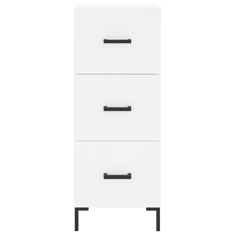 Dressoir 34,5X34X90 Cm Bewerkt Hout Wit
