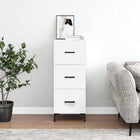 Dressoir 34,5x34x90 cm bewerkt hout wit wandmontage