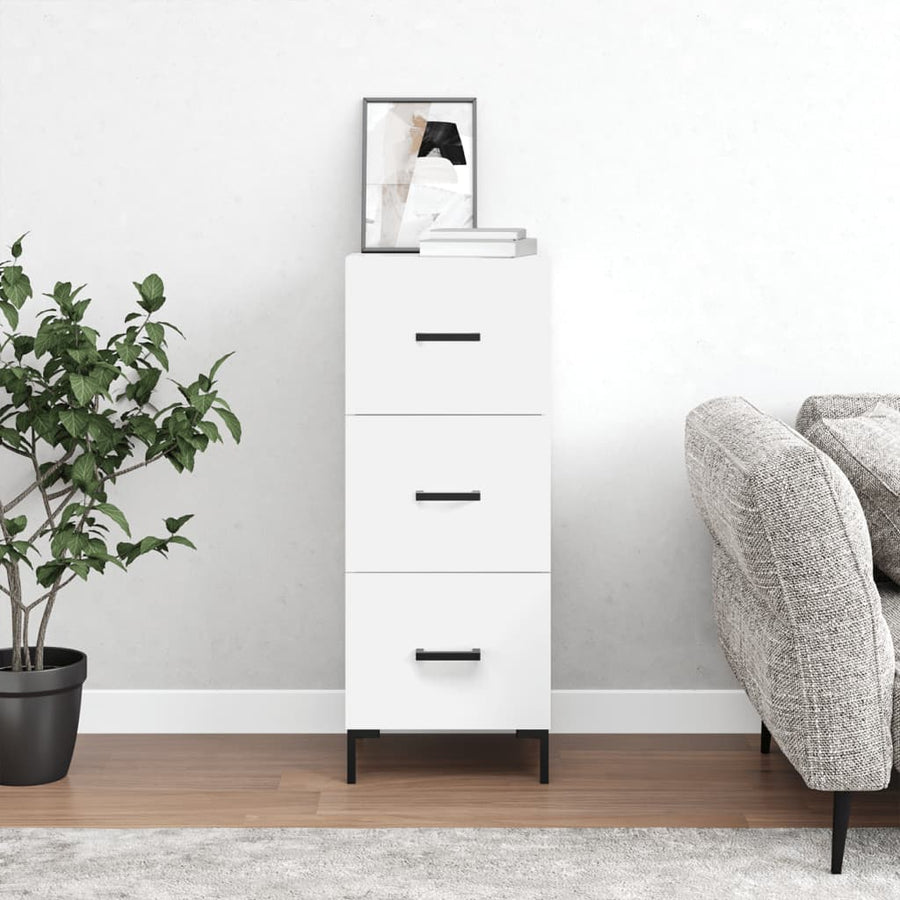 Dressoir 34,5X34X90 Cm Bewerkt Hout Wit