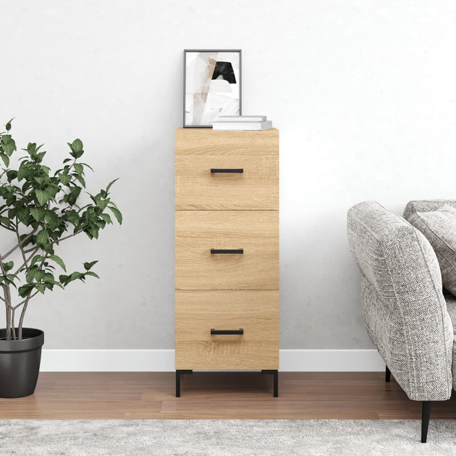 Dressoir 34,5X34X90 Cm Bewerkt Hout Sonoma Eiken