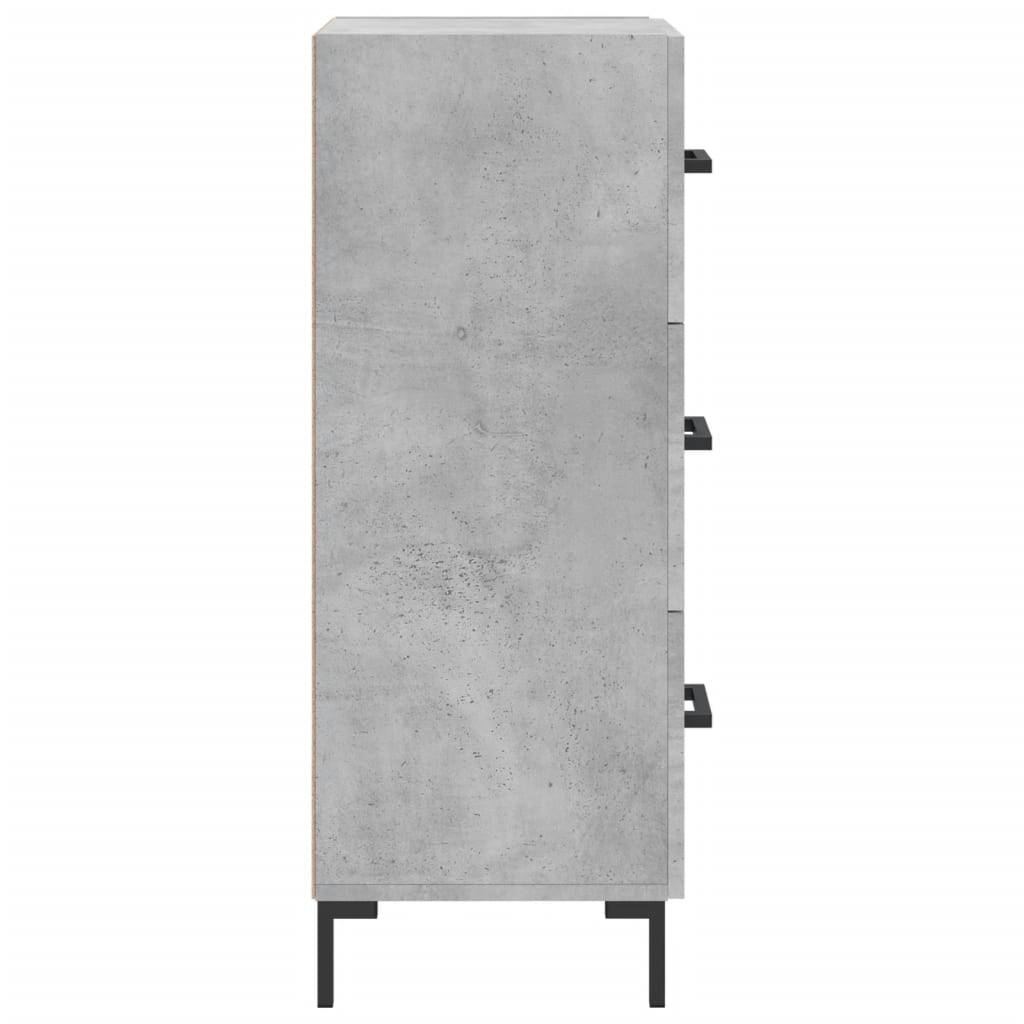 Dressoir 34,5X34X90 Cm Bewerkt Hout Betongrijs