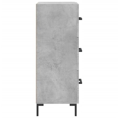 Dressoir 34,5X34X90 Cm Bewerkt Hout Betongrijs