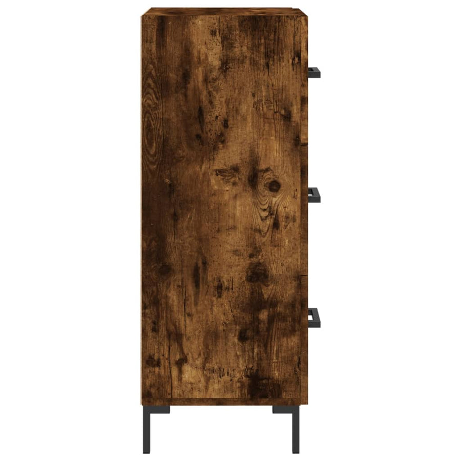 Dressoir 34,5X34X90 Cm Bewerkt Hout Gerookt Eiken