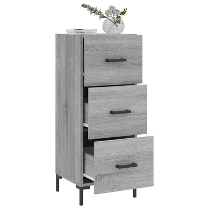 Dressoir 34,5X34X90 Cm Bewerkt Hout Grijs Sonoma Eikenkleurig