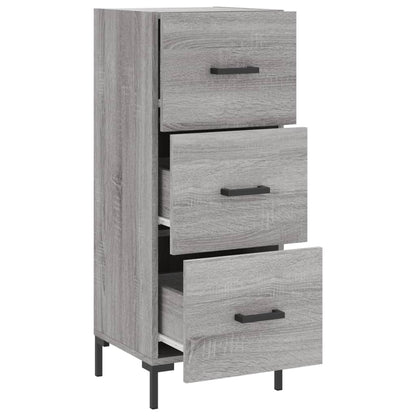 Dressoir 34,5X34X90 Cm Bewerkt Hout Grijs Sonoma Eikenkleurig