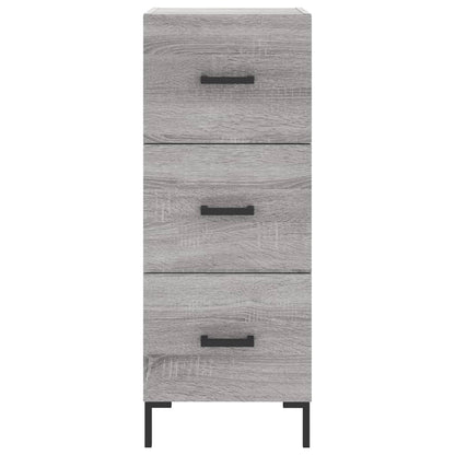 Dressoir 34,5X34X90 Cm Bewerkt Hout Grijs Sonoma Eikenkleurig