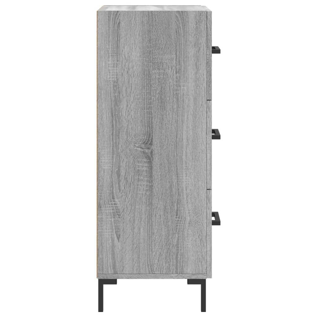 Dressoir 34,5X34X90 Cm Bewerkt Hout Grijs Sonoma Eikenkleurig