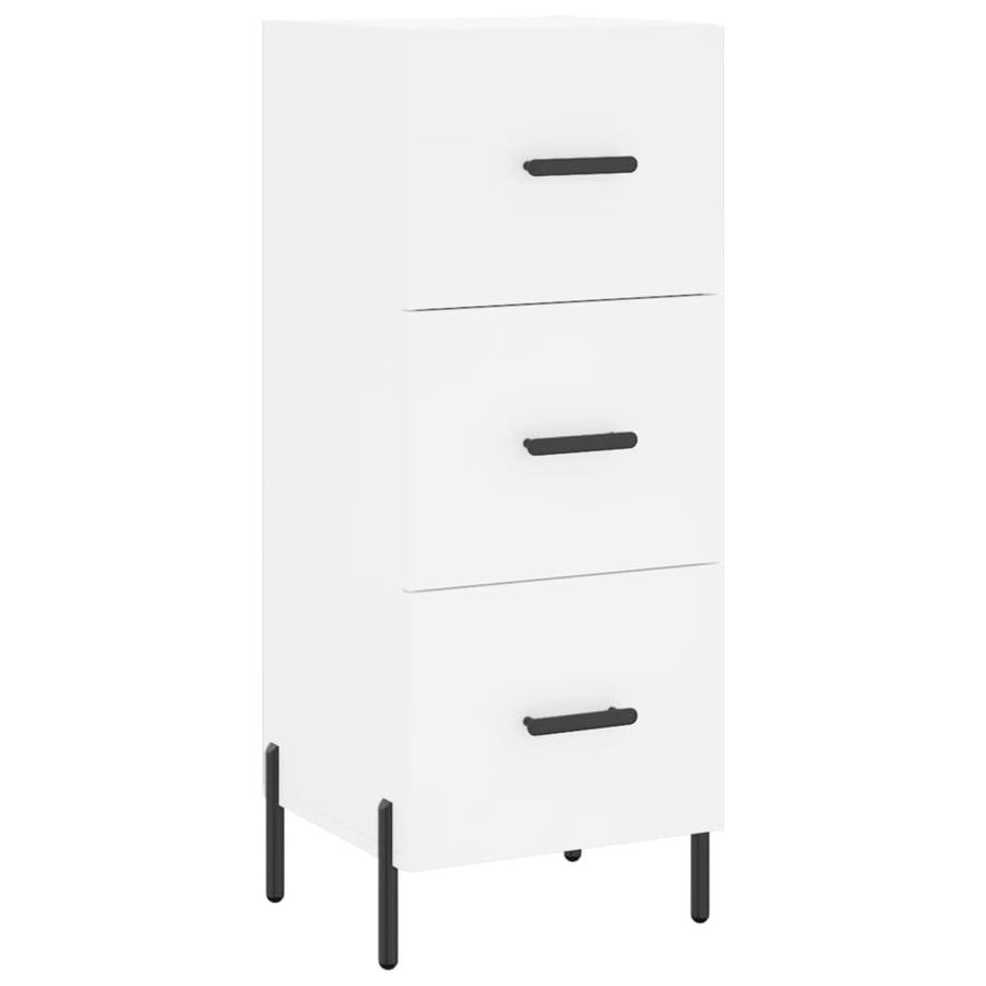 Dressoir 34,5X34X90 Cm Bewerkt Hout Wit