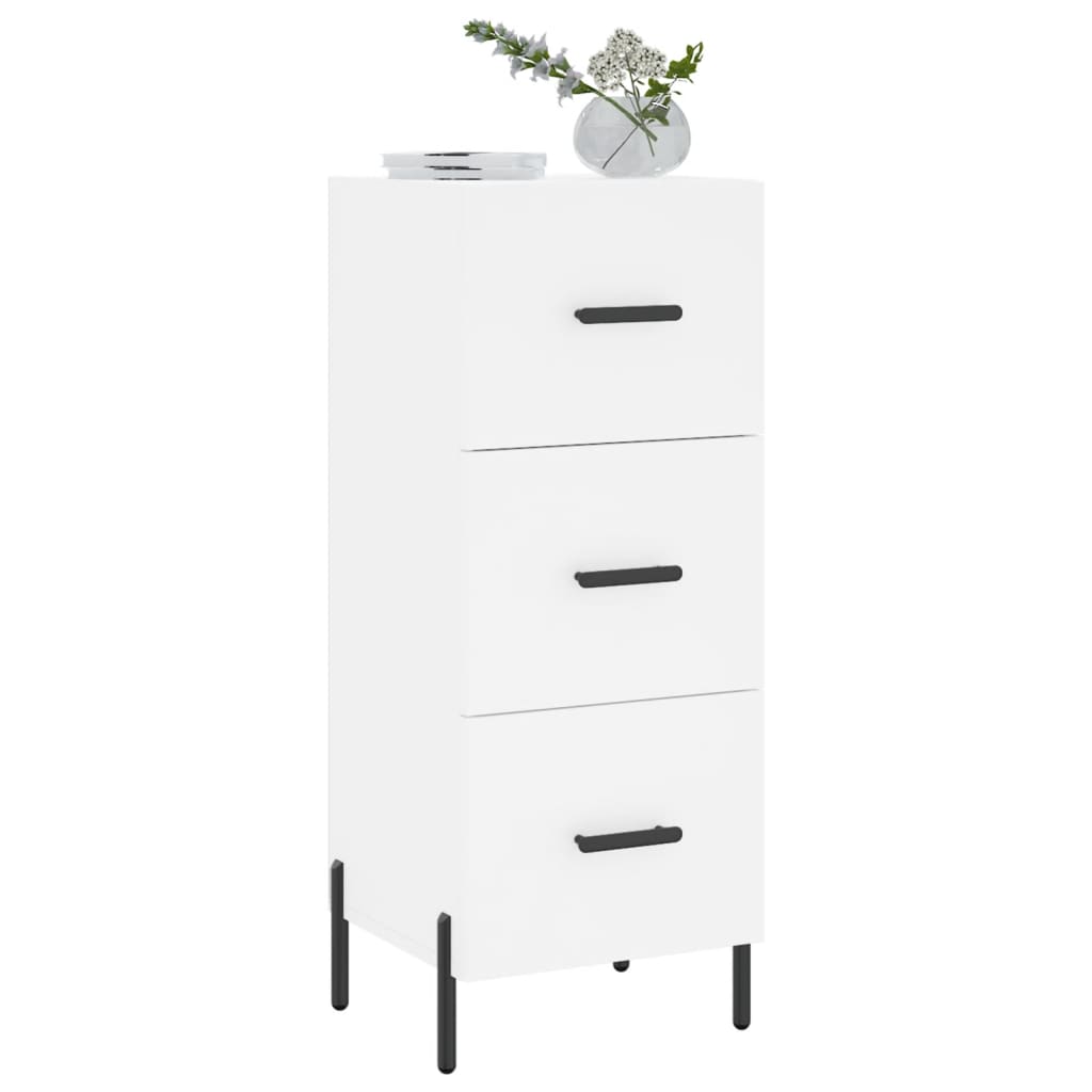 Dressoir 34,5X34X90 Cm Bewerkt Hout Wit