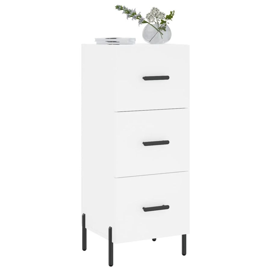 Dressoir 34,5X34X90 Cm Bewerkt Hout Wit