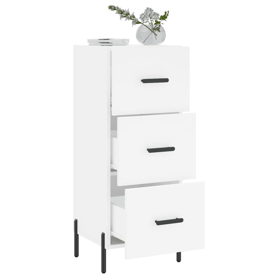 Dressoir 34,5X34X90 Cm Bewerkt Hout Wit